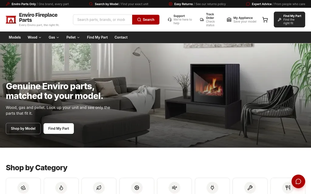 Enviro Fireplace Parts, envirofireplaceparts.com